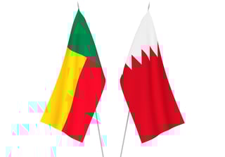 Bahrain and Benin Flag Together