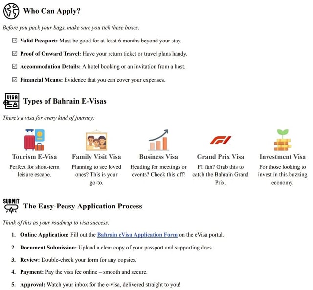 Bahrain E Visa Eguide For Uk Citizens