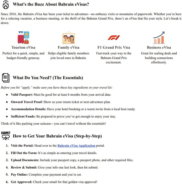 Bahrain Evisa Guide For Us Citizen
