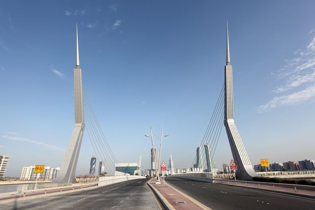 Bridge at the financial harbor in Manama,Bahrain