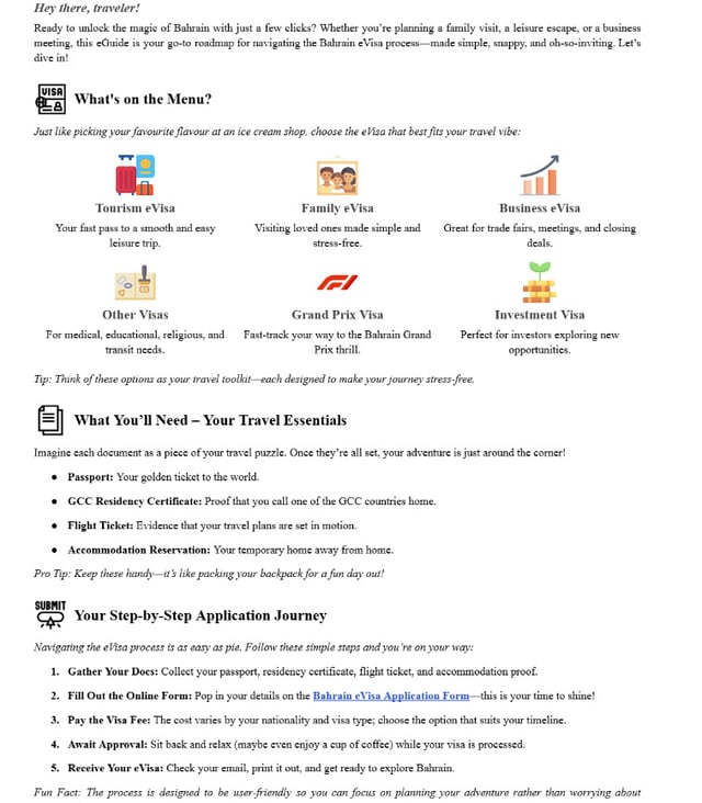 Bahrain eVisa for GCC Residents Your Ultimate eGuide