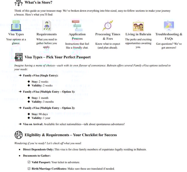 Bahrain Family Visa eGuide