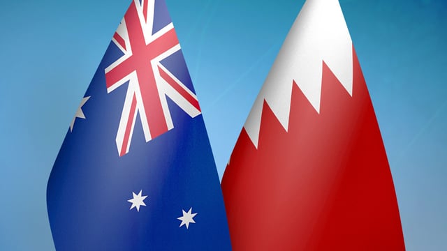 Flags of Bahrain and Australia together