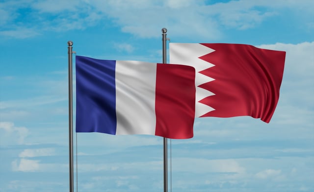 Flags Of Bahrain And France Together