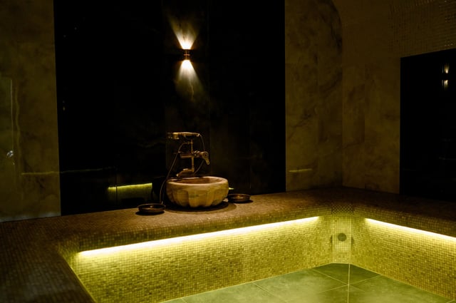 Interior Of A Stone Hammam Sauna