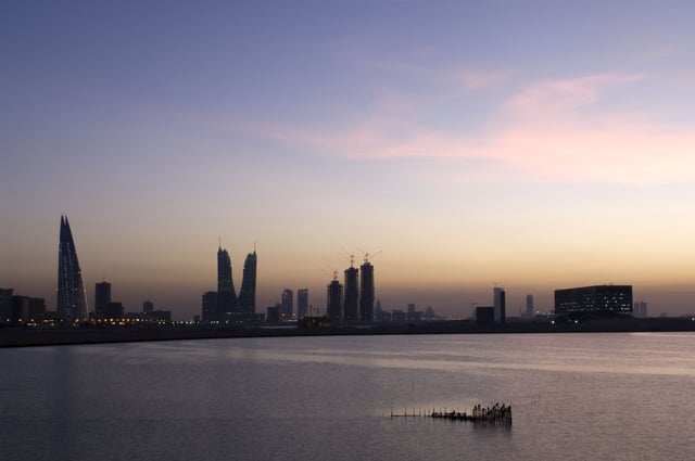 Manama city skyline at night