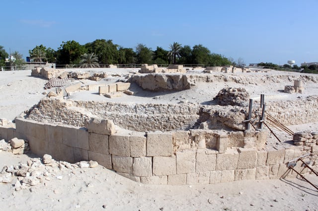 Ruins Of Barbar Temple With Palms