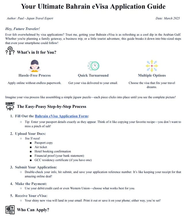 Your Ultimate Bahrain eVisa Application Guide
